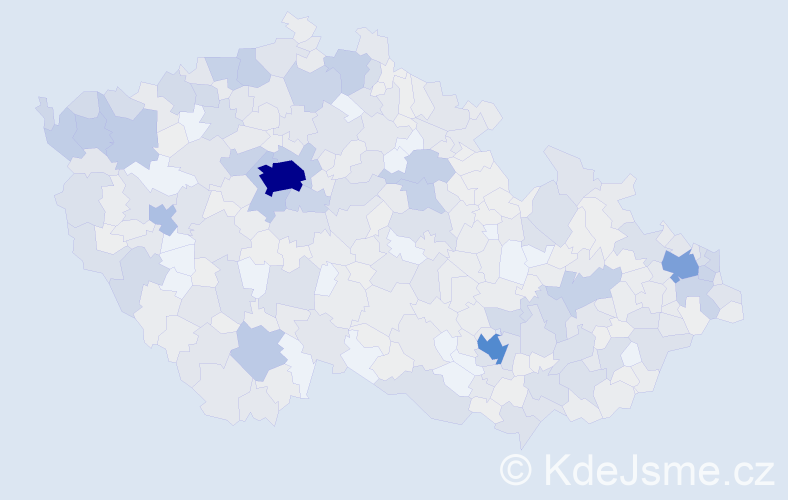 Jméno: 'Sarah', počet výskytů 1289 v celé ČR