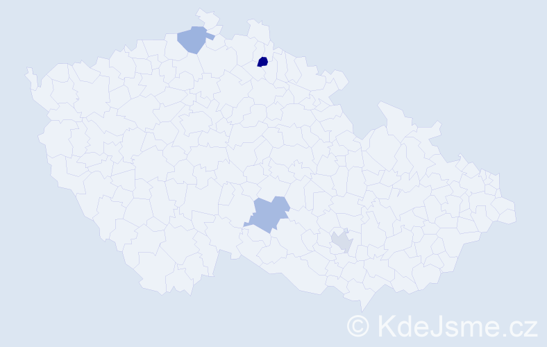 Jméno: 'Jessica Marie', počet výskytů 4 v celé ČR