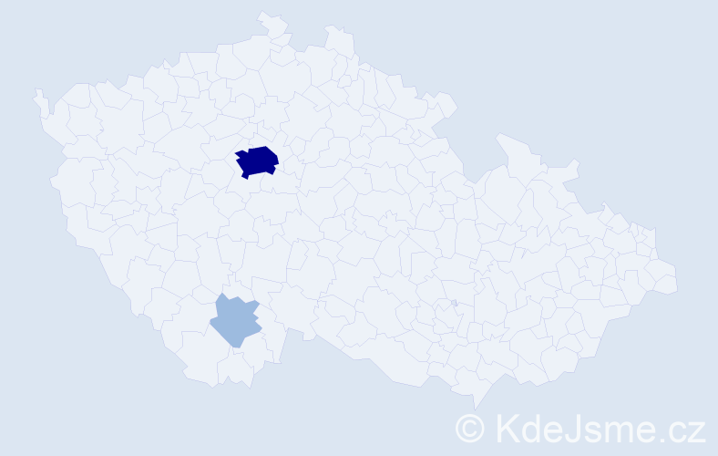 Jméno: 'Verica', počet výskytů 5 v celé ČR