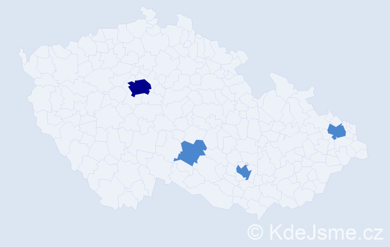 Jméno: 'Mane', počet výskytů 6 v celé ČR