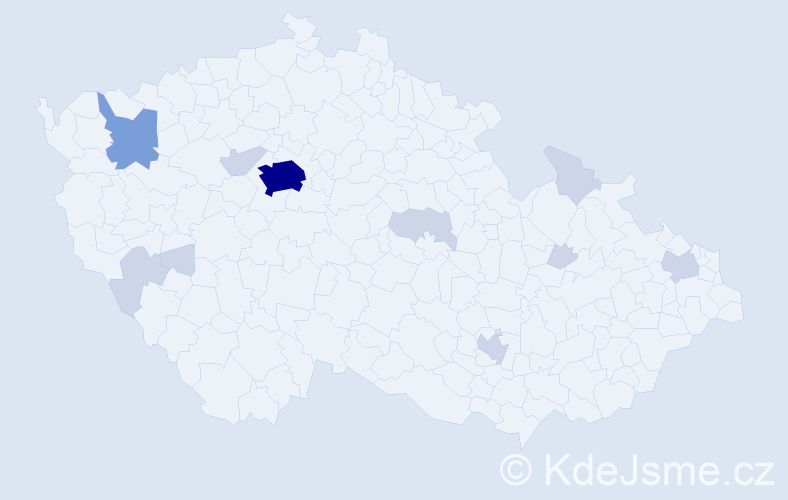Jméno: 'Farida', počet výskytů 26 v celé ČR
