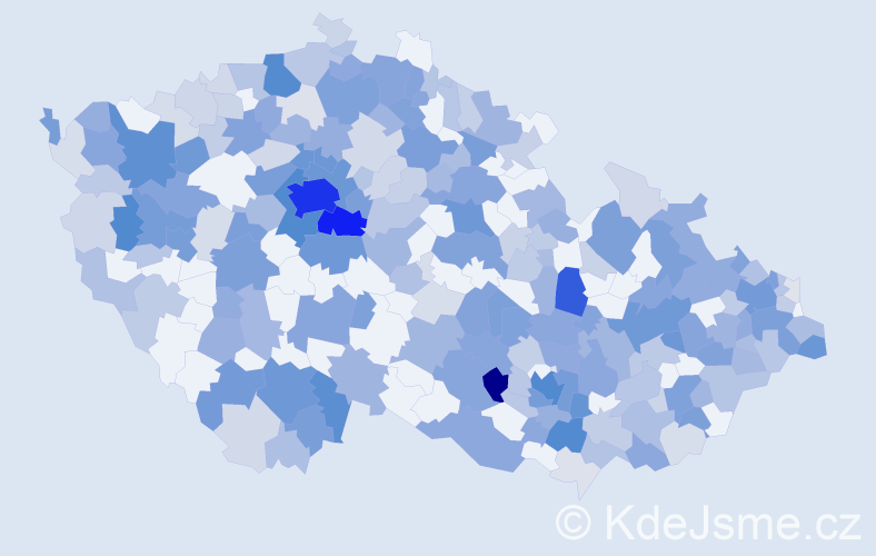 Jméno: 'Theodor', počet výskytů 761 v celé ČR