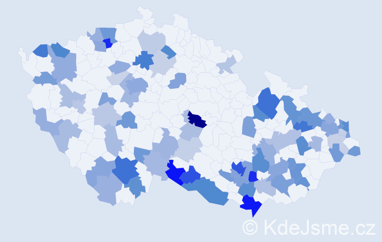 Jméno: 'Leopoldina', počet výskytů 170 v celé ČR