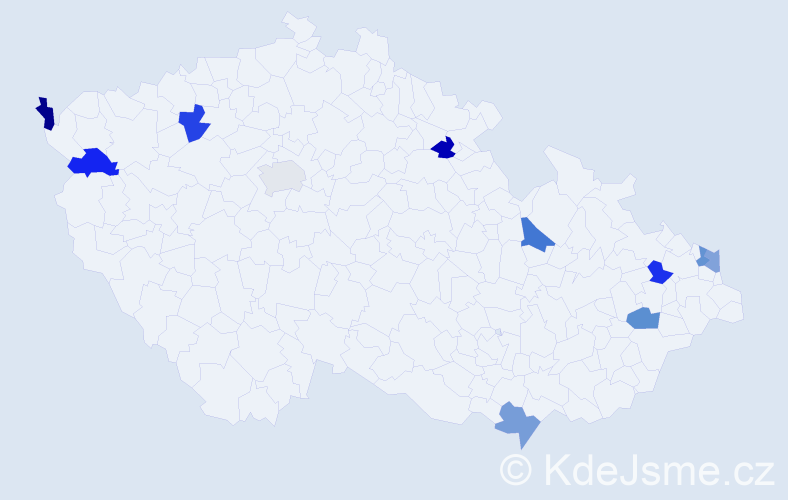 Jméno: 'Aloiz', počet výskytů 11 v celé ČR