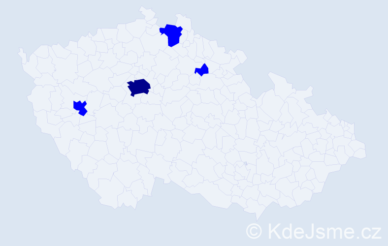 Jméno: 'Jana Michaela', počet výskytů 5 v celé ČR