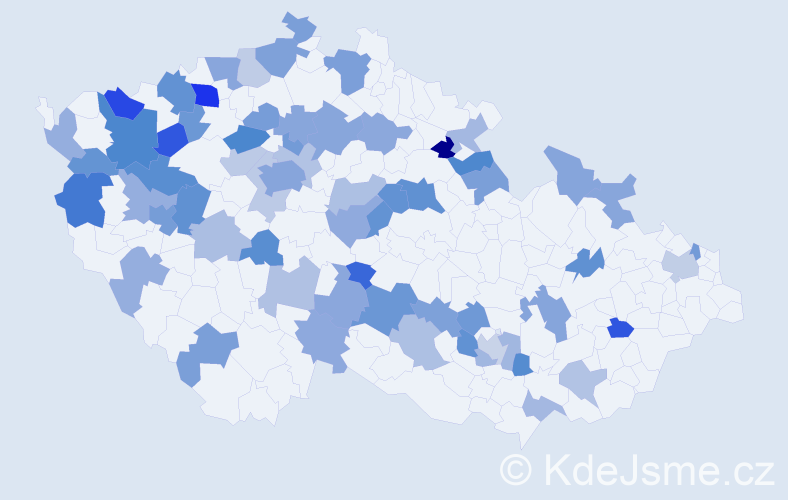 Jméno: 'Olena', počet výskytů 107 v celé ČR