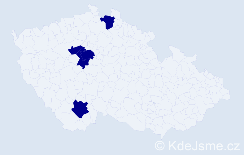 Jméno: 'Biljana', počet výskytů 5 v celé ČR