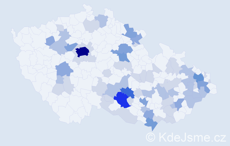 Jméno: 'Jiljí', počet výskytů 155 v celé ČR