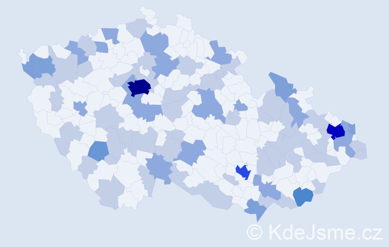 Jméno: 'Augustín', počet výskytů 145 v celé ČR