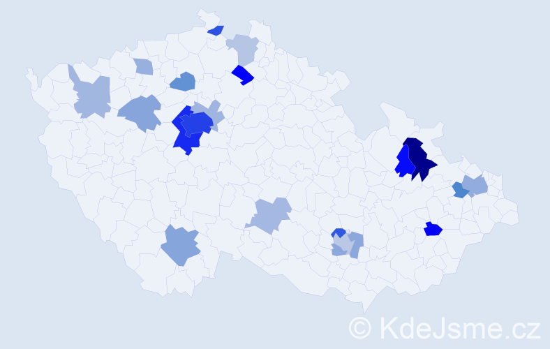 Jméno: 'Zoran', počet výskytů 63 v celé ČR