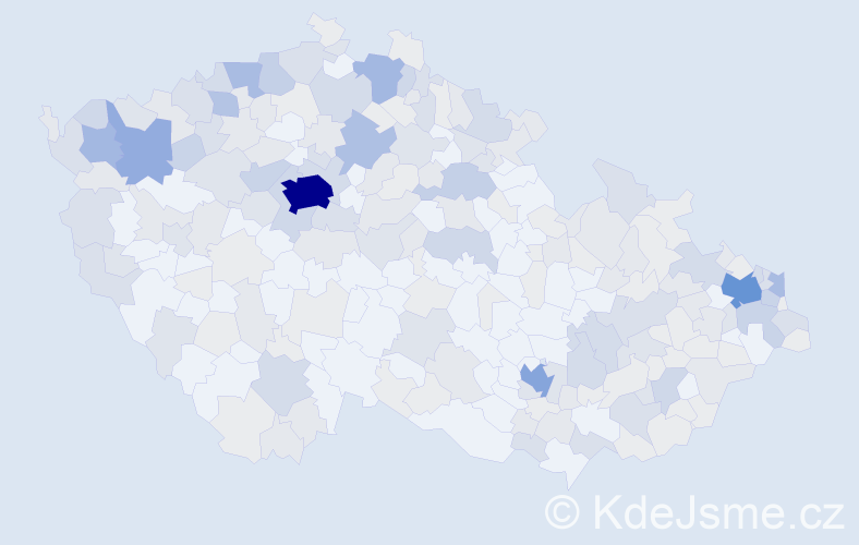 Jméno: 'Valeria', počet výskytů 589 v celé ČR