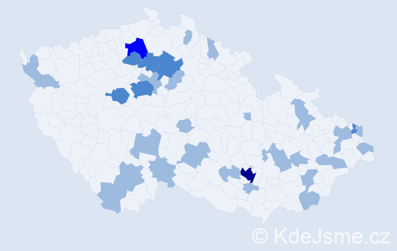 Jméno: 'Sedrik', počet výskytů 46 v celé ČR