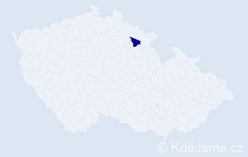 Jméno: 'Doksula', počet výskytů 1 v celé ČR