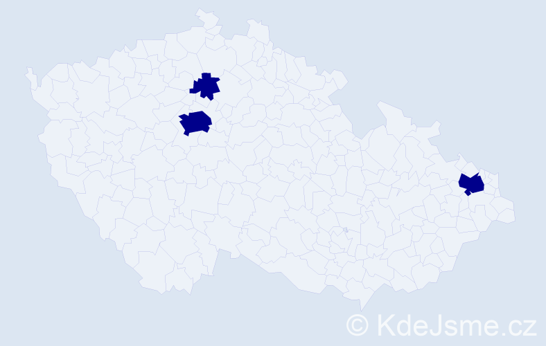 Jméno: 'Selami', počet výskytů 3 v celé ČR