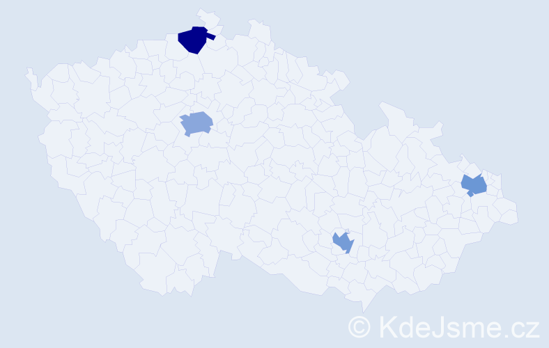 Jméno: 'Ovanes', počet výskytů 5 v celé ČR