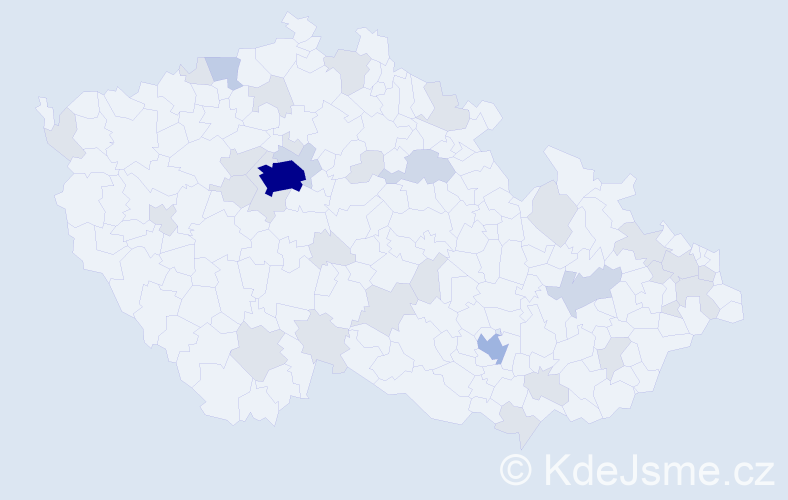 Jméno: 'Jovana', počet výskytů 70 v celé ČR