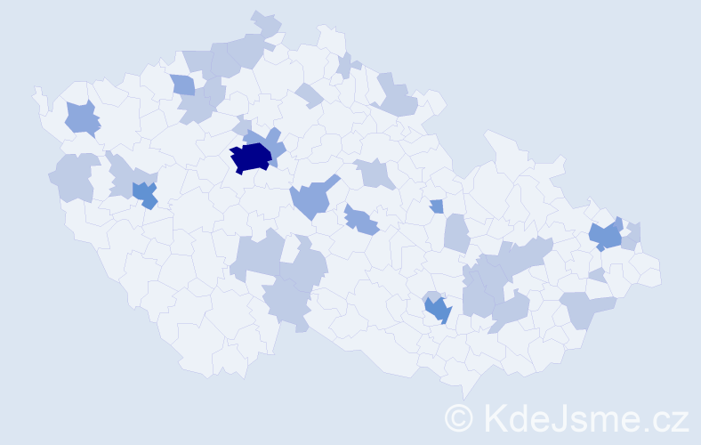 Jméno: 'Milota', počet výskytů 62 v celé ČR