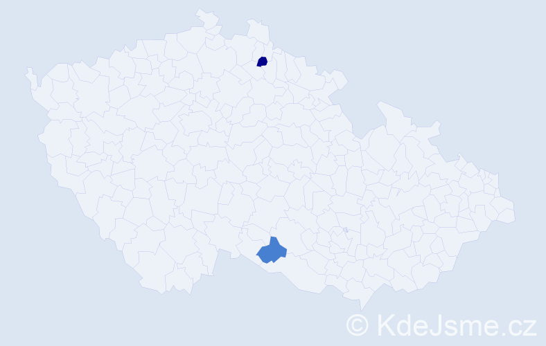 Jméno: 'Fedir', počet výskytů 2 v celé ČR
