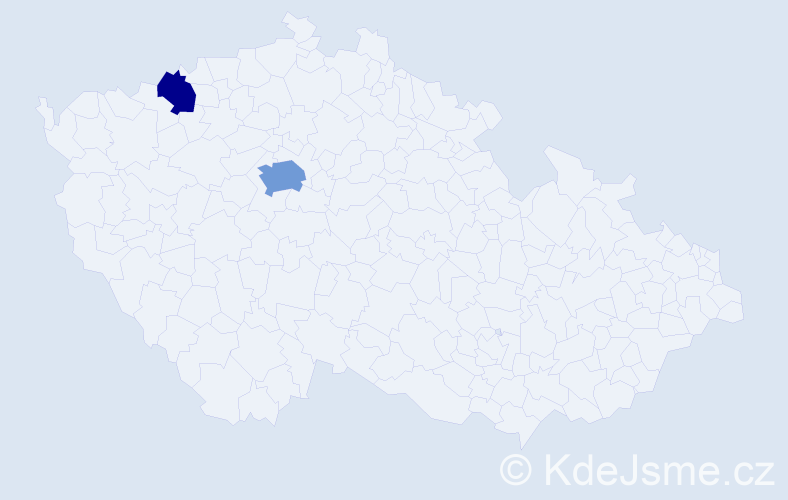 Jméno: 'Junli', počet výskytů 4 v celé ČR