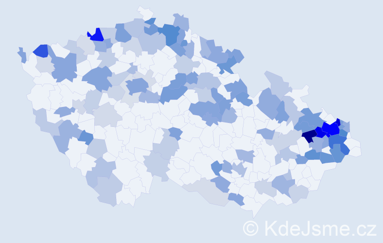 Jméno: 'Ilonka', počet výskytů 287 v celé ČR