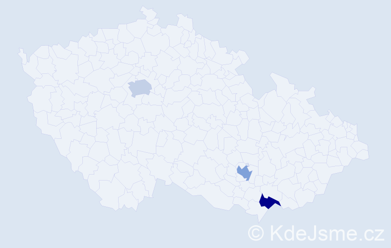 Jméno: 'Samuel Jakub', počet výskytů 3 v celé ČR