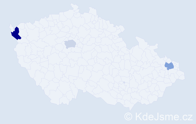 Jméno: 'Quang Thien', počet výskytů 3 v celé ČR