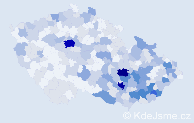 Jméno: 'Vincenc', počet výskytů 533 v celé ČR