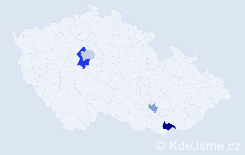 Jméno: 'Samuel Jakub', počet výskytů 4 v celé ČR