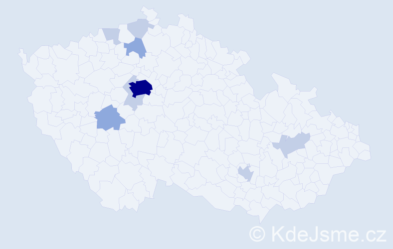 Jméno: 'Aya', počet výskytů 20 v celé ČR