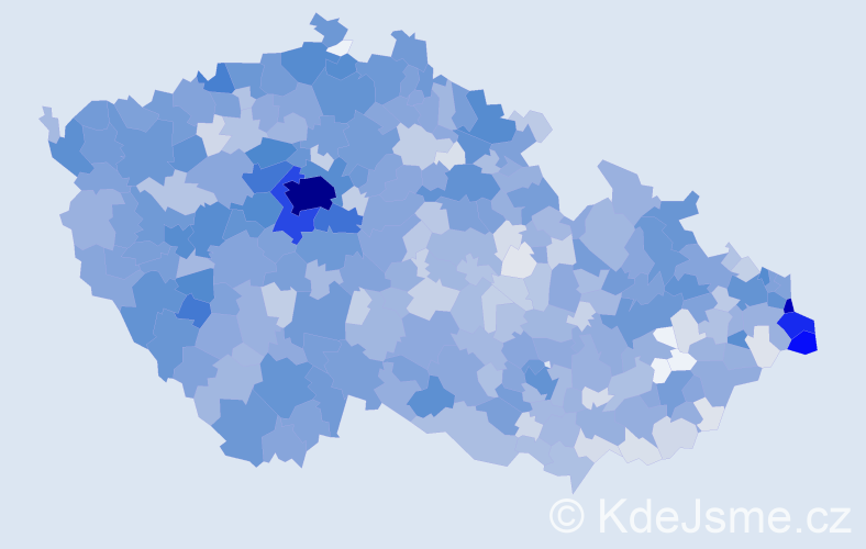 Jméno: 'Karolina', počet výskytů 3205 v celé ČR