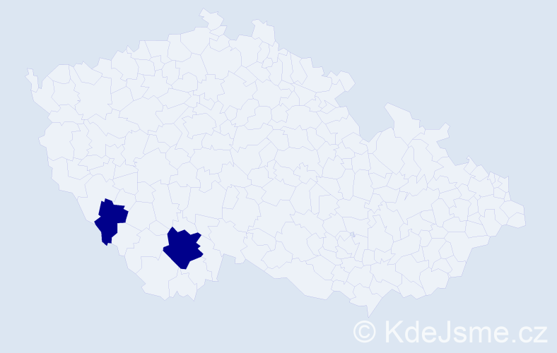 Jméno: 'Natálka', počet výskytů 2 v celé ČR