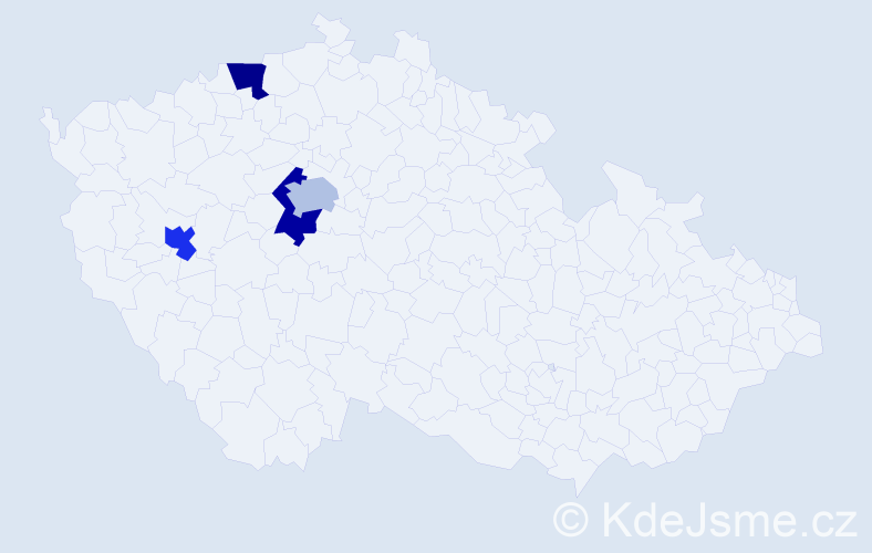 Jméno: 'Petr Michael', počet výskytů 4 v celé ČR