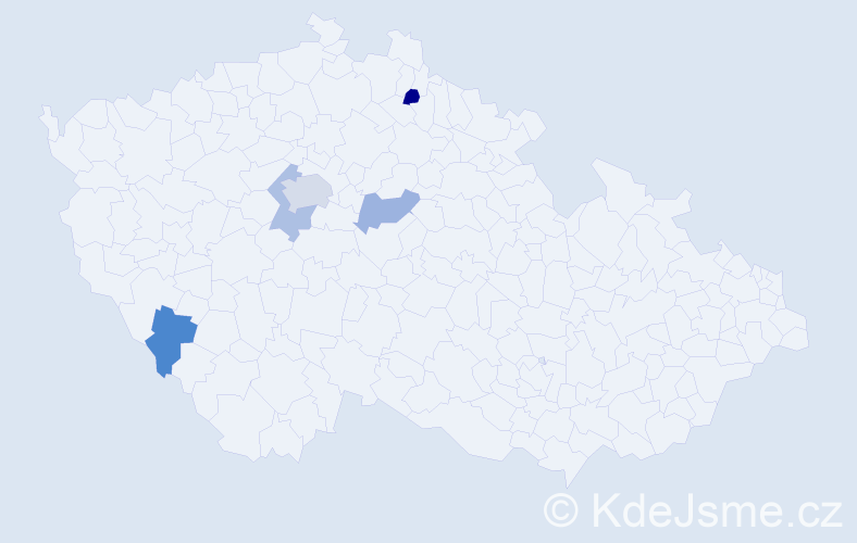 Jméno: 'Irenej', počet výskytů 7 v celé ČR