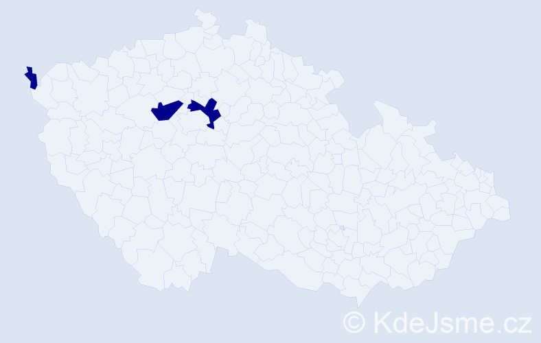 Jméno: 'Jegor', počet výskytů 3 v celé ČR