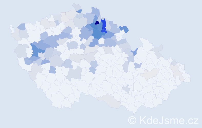 Jméno: 'Maruška', počet výskytů 206 v celé ČR