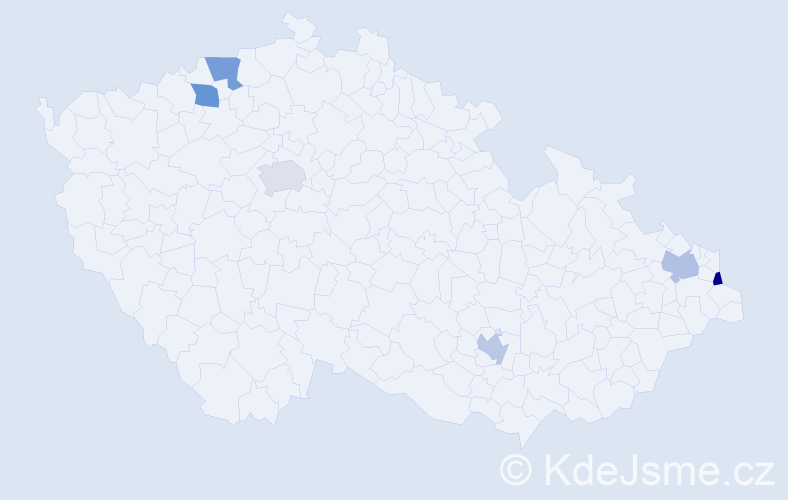 Jméno: 'Asma', počet výskytů 6 v celé ČR