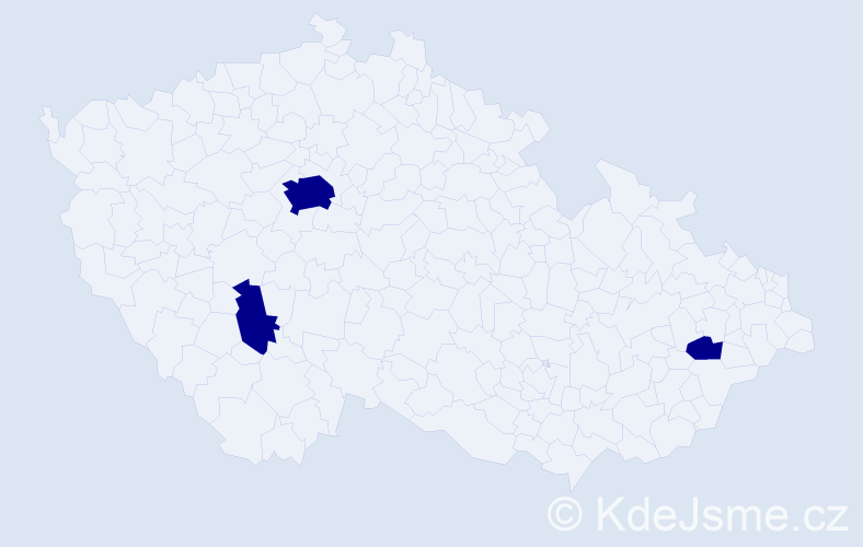 Jméno: 'Emerikh', počet výskytů 3 v celé ČR