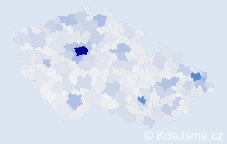 Jméno: 'Alex', počet výskytů 3029 v celé ČR