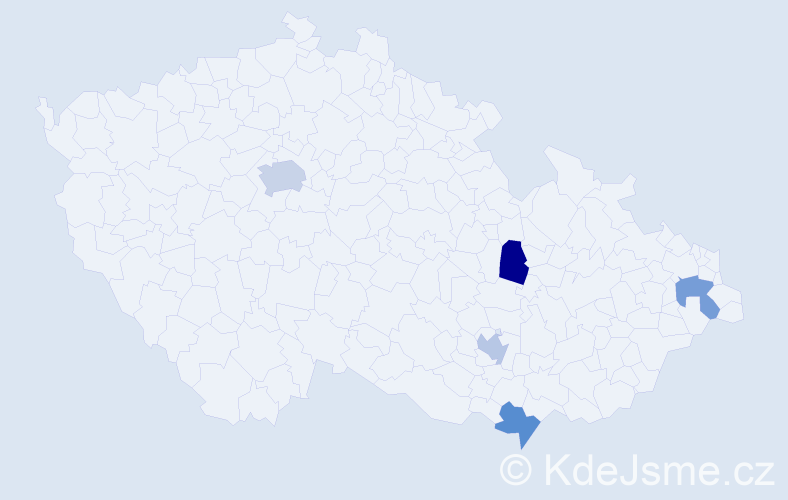 Jméno: 'Klarisa', počet výskytů 6 v celé ČR