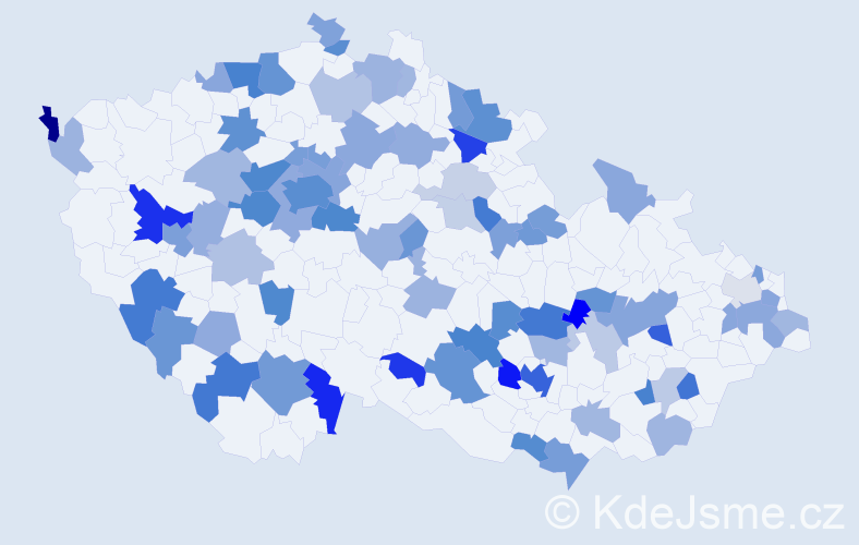 Jméno: 'Sebastien', počet výskytů 166 v celé ČR