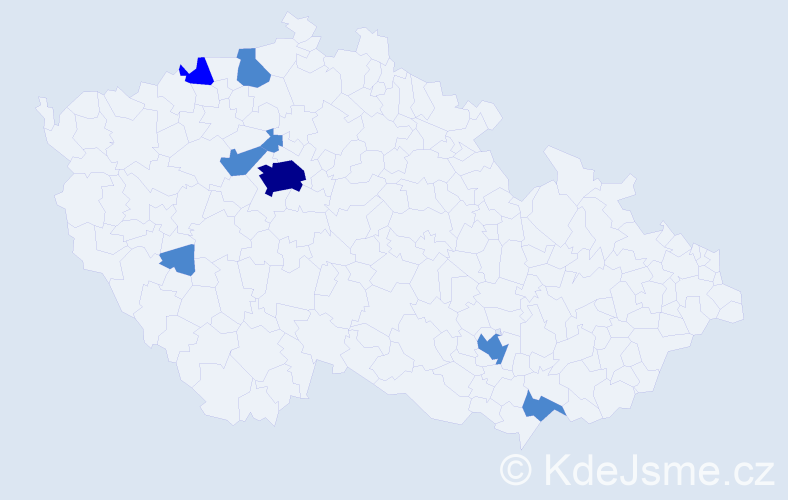 Jméno: 'Ionel', počet výskytů 11 v celé ČR