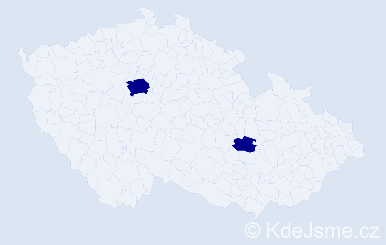 Jméno: 'Khrystyna', počet výskytů 2 v celé ČR