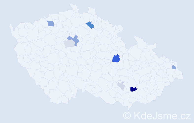 Jméno: 'Kyle', počet výskytů 9 v celé ČR