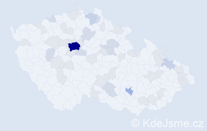 Jméno: 'Babeta', počet výskytů 96 v celé ČR
