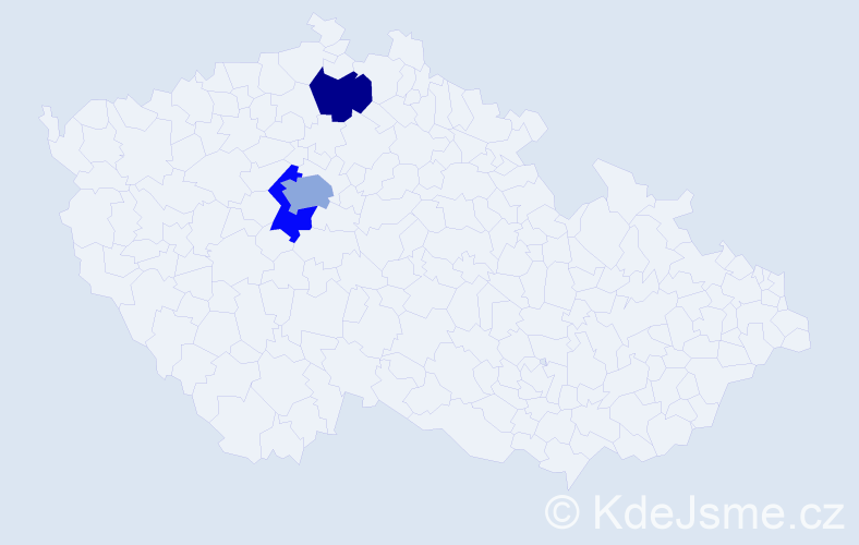 Jméno: 'Ioseb', počet výskytů 4 v celé ČR