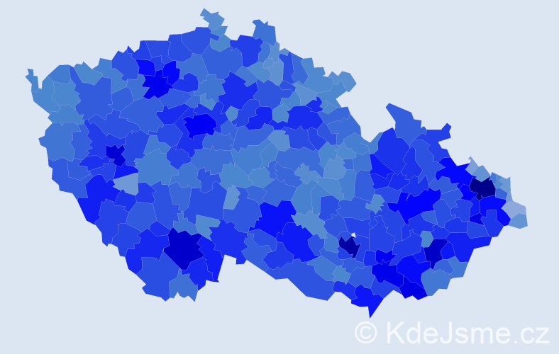 Jméno: 'Miroslava', počet výskytů 41971 v celé ČR