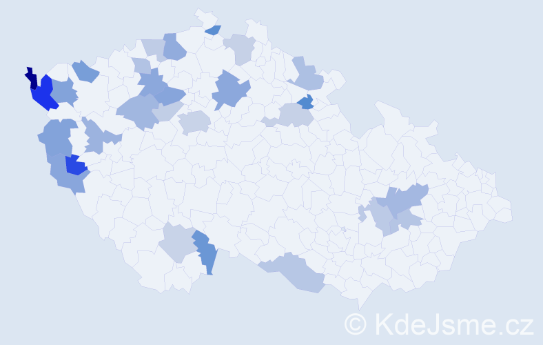 Jméno: 'Doan', počet výskytů 41 v celé ČR