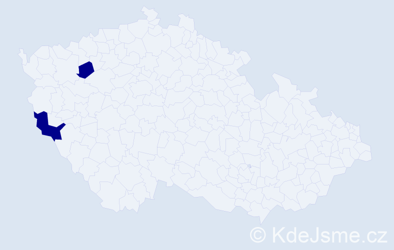 Jméno: 'Dan Karel', počet výskytů 2 v celé ČR