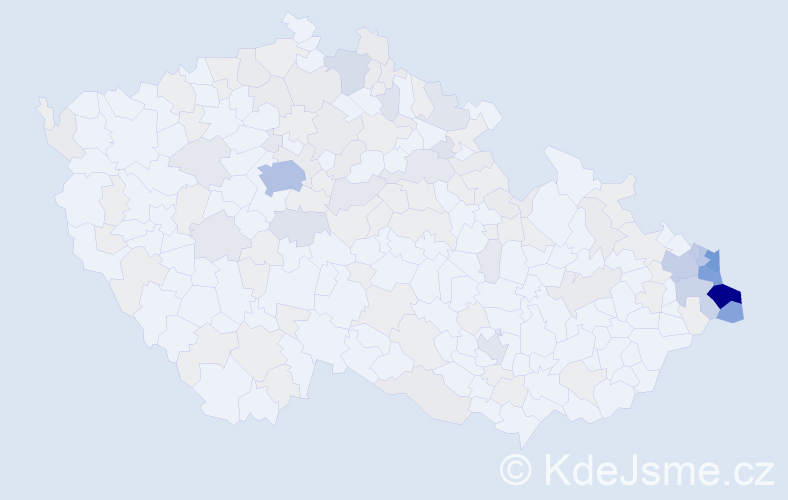Jméno: 'Danuta', počet výskytů 472 v celé ČR