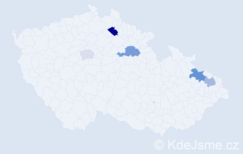 Jméno: 'Stefka', počet výskytů 5 v celé ČR